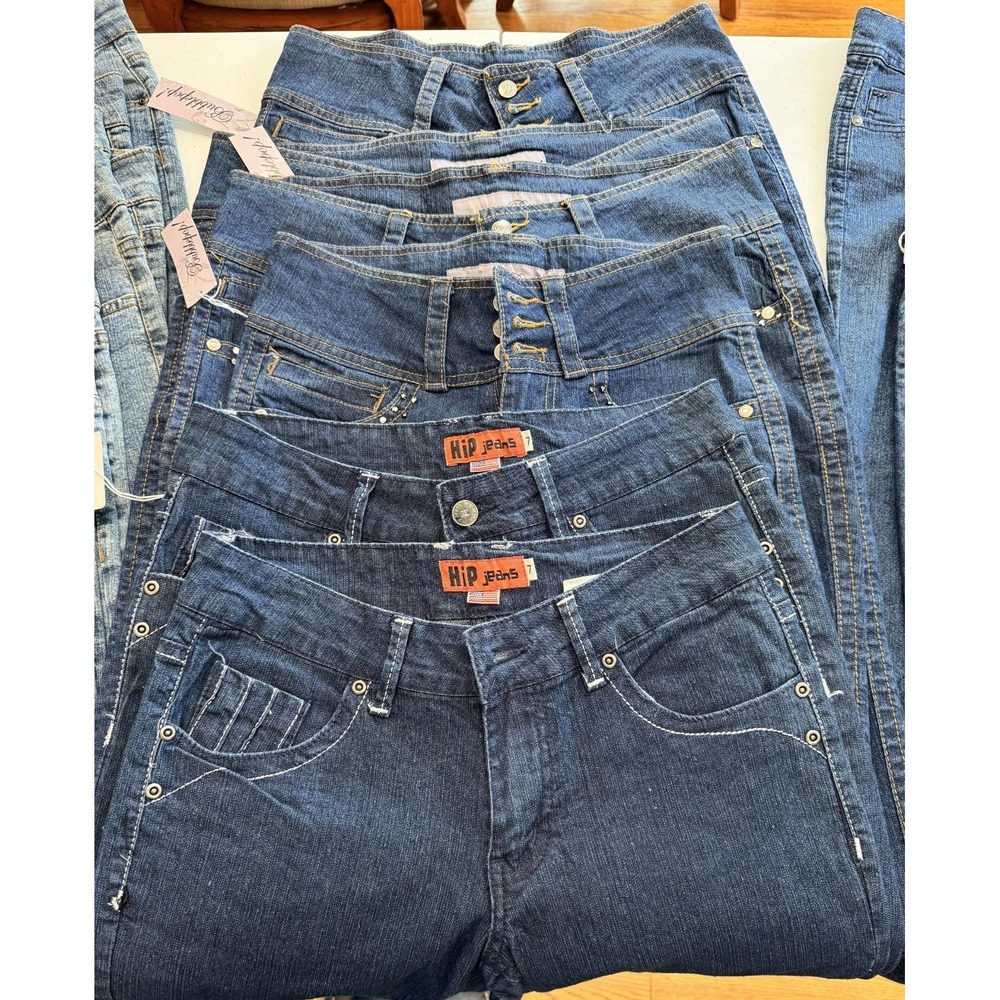 h.i.p. bubblepop! Women's Capri Jeans 12 Pack NWT Junior Sizes 5 7 11 Blue Lot